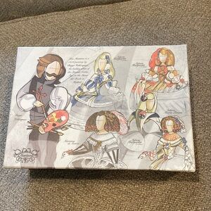 Pair Giordano Di Ponzano Gdp Meninas scene coffee tea mug with spoons